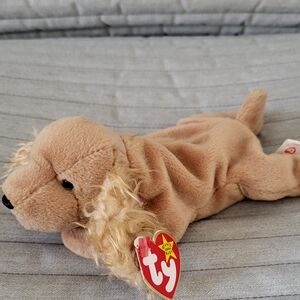 Retired Spunky 1997 TY Original Beanie Baby Puppy Dog Vintage Rare Plushie Gift